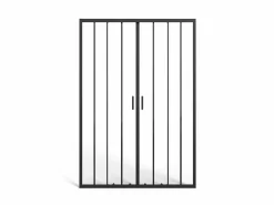 Shower & Design Puerta de ducha corredera doble de metal - Antical - 140 x 195 cm - BAVIODA