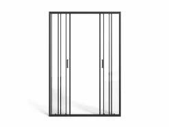Shower & Design Puerta de ducha corredera doble de metal - Antical - 120 x 195 cm - BAVIODA