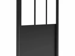 Online Shower & Design Puerta de ducha pivotante mate estilo atelier, mampara de ducha, 80 x 195, URBANIK Negro