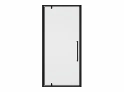 Shower & Design Puerta de ducha pivotante mate estilo industrial, cristal templado, 80 x 195 cm TAMRI