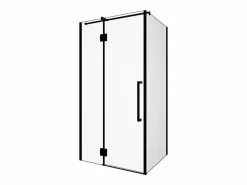 Discount Puerta de ducha pivotante con mampara fija mate, 80 x 100 x 190 cm, PRINCETON Mampara De Ducha
