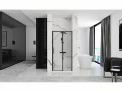 Rea Puerta De Ducha Rapid Slide 140 Black