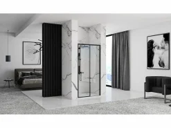 Rea Puerta De Ducha Rapid Slide 140 Black