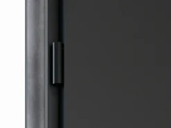 Best Vente-unique Puerta de entrada de acero Alt. 207 x L100 cm - Negro y madera - apertura derecha - MABENA Color natural claro
