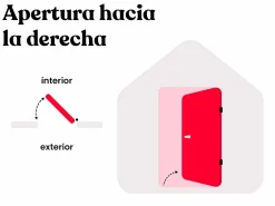 Sale Puerta de entrada de acero con detalles en acero inoxidable, Al. 207 x An. 100 cm, antracita, apertura a la derecha, TIFANA Puerta De Entrada
