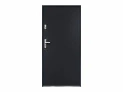 Vente-unique Puerta de entrada de acero Alt. 207 x Ancho 100 cm antracita - se abre hacia la derecha AGUEDA