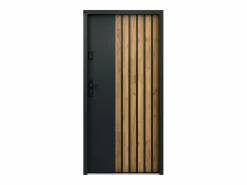 Sale Puerta de entrada de acero Alt. 207 x L100 cm - y madera - abertura derecha - COBRITA Puerta De Entrada