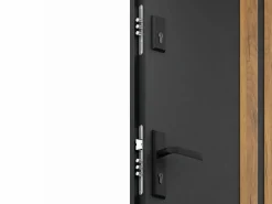 Sale Puerta de entrada de acero Alt. 207 x L100 cm - y madera - abertura derecha - COBRITA Puerta De Entrada