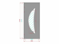 New Vente-unique Puerta de entrada de aluminio Alt. 218 x L96 cm antracita - apertura derecha - DATELO Gris antracita