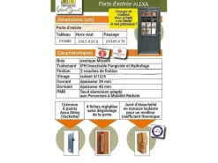 New Puerta de Entrada de Madera Exo Modelo 'alexa' 215X90 Zurda sin manilla Puerta De Entrada