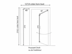 Online Puerta de Entrada Escalonada Modelo 'Vauban' Dimensión 215 X 120 Empuje a la Derecha (Dimensiones de la Tabla) sin manilla Puerta De Entrada
