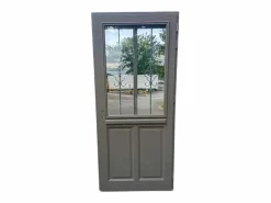 Puerta de entrada Madera vítrea, Santiago marron RAL7039, H,215xl,90 p, izquierda Cote Tableau sin manilla Puerta De Entrada