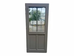 Sale GD Menuiseries Puerta de entrada Madera vítrea, Santiago marron RAL7039, H,200xl,90 p, derecha Cote Tableau sin manilla Gris