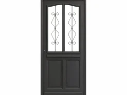 Clearance Puerta de entrada Madera vítrea, Sandro gris RAL7016, H,200xl,90 p, derecha Cote Tableau sin manilla Puerta De Entrada