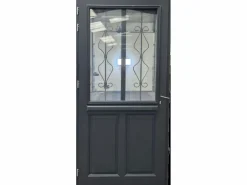 Clearance Puerta de entrada Madera vítrea, Sandro gris RAL7016, H,200xl,90 p, derecha Cote Tableau sin manilla Puerta De Entrada