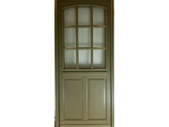Hot Puerta de entrada Madera vítrea, Andore RAL 7002, H,215xl,80 p, derecha Dimensiones Cuadro sin manilla Puerta De Entrada