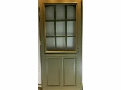 Hot Puerta de entrada Madera vítrea, Andore RAL 7002, H,215xl,80 p, derecha Dimensiones Cuadro sin manilla Puerta De Entrada