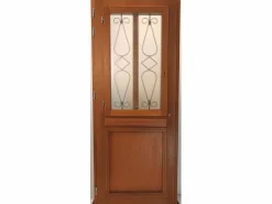 Hot GD Menuiseries Puerta de Entrada Modelo 'BAYA' 200X90 Empujando a la Derecha (Dimensiones de la Mesa) sin manilla Color natural claro