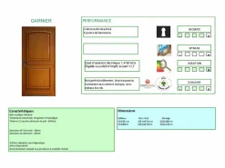 Outlet Puerta de entrada Modelo Garnier Poussant Gauche 215 X 80 (Cote Tableau) sin manilla Puerta De Entrada