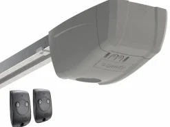 Somfy Puerta de garaje seccional con motor efecto ranurado antracita NORIA