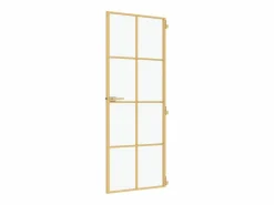Best Puerta de interior dorada vidrio templado y aluminio 76x201,5cm ES679428 Puerta Con Marco