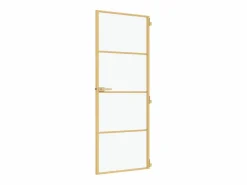 Puerta de interior dorada vidrio templado y aluminio 76x201,5cm ES273616