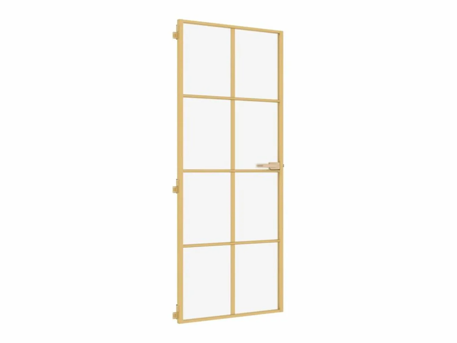 Puerta de interior dorada vidrio templado y aluminio 83x201,5cm ES779392