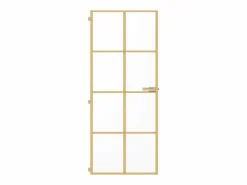 Puerta de interior dorada vidrio templado y aluminio 83x201,5cm ES779392