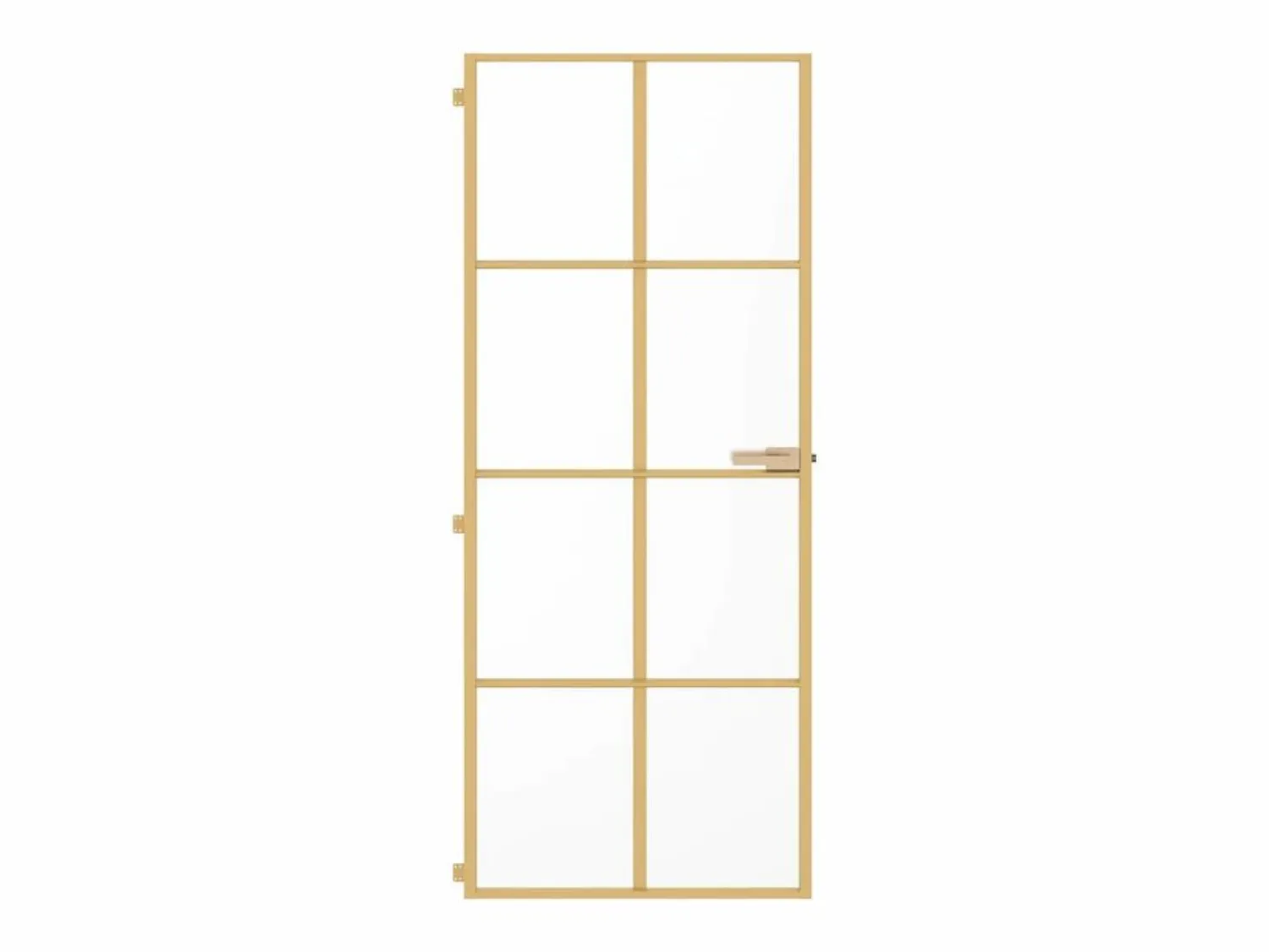 Puerta de interior dorada vidrio templado y aluminio 83x201,5cm ES779392