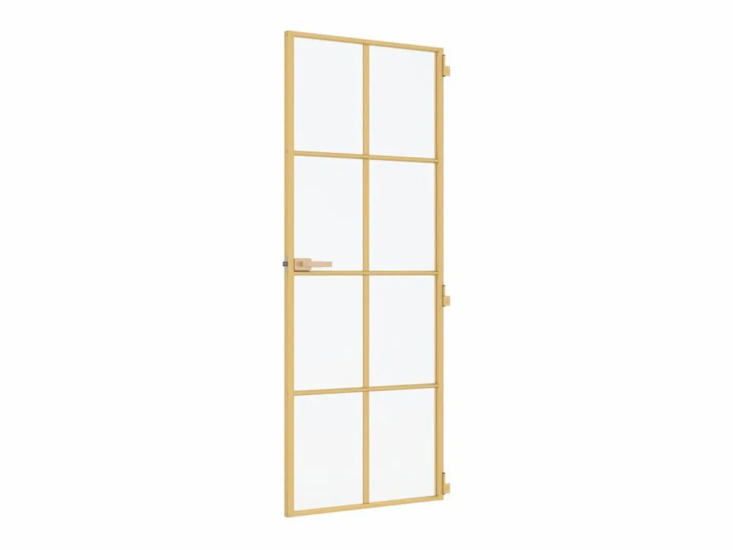 Puerta de interior dorada vidrio templado y aluminio 83x201,5cm ES779392
