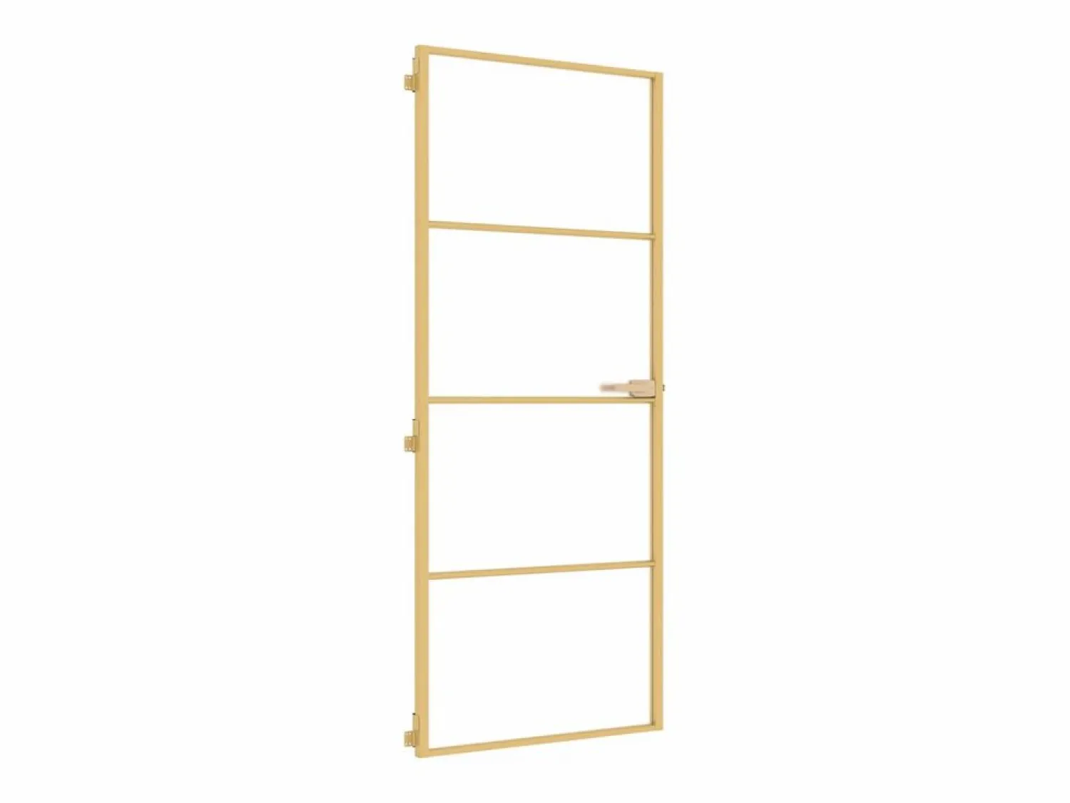 Puerta de interior dorada vidrio templado y aluminio 83x201,5cm ES204983