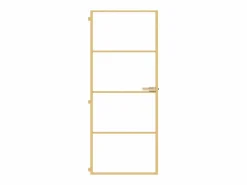 Puerta de interior dorada vidrio templado y aluminio 83x201,5cm ES204983