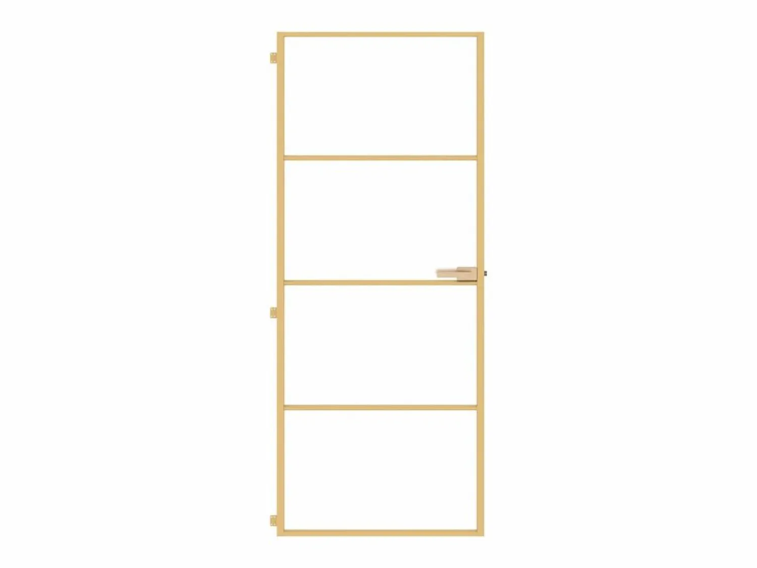 Puerta de interior dorada vidrio templado y aluminio 83x201,5cm ES204983