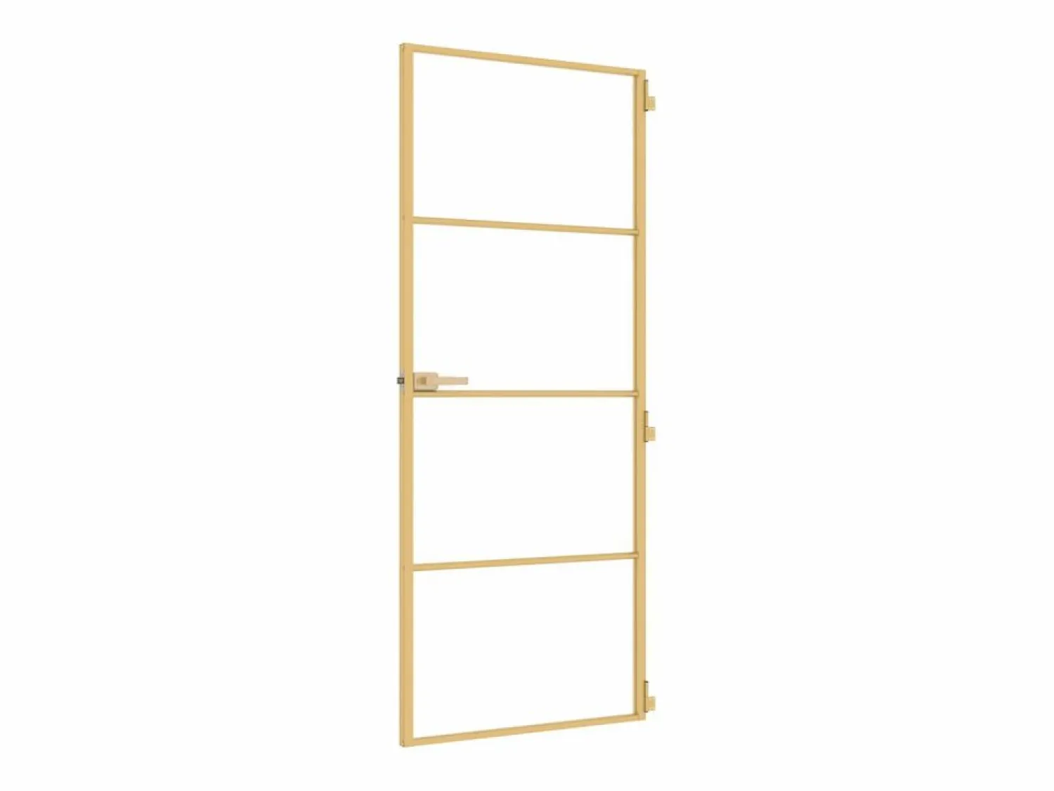Puerta de interior dorada vidrio templado y aluminio 83x201,5cm ES204983