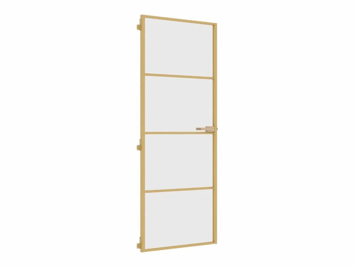 Puerta de interior dorada vidrio templado y aluminio 76x201,5cm ES620626