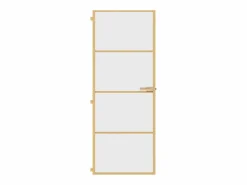 Puerta de interior dorada vidrio templado y aluminio 76x201,5cm ES620626