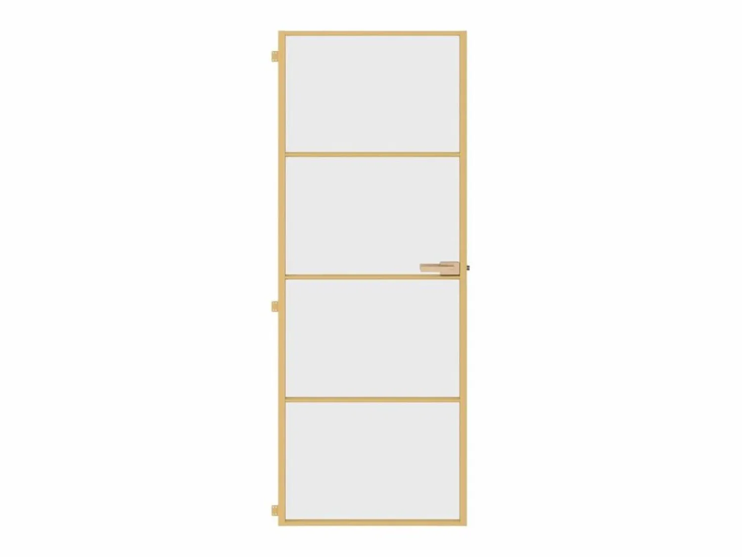 Puerta de interior dorada vidrio templado y aluminio 76x201,5cm ES620626