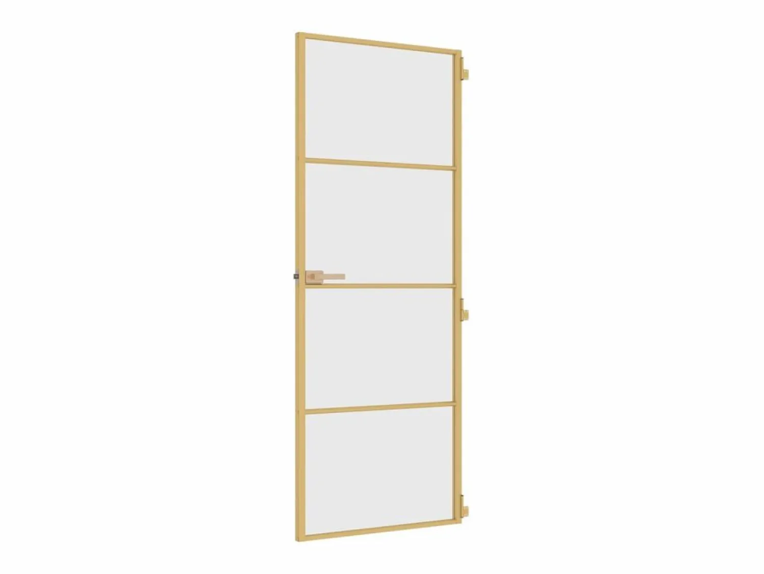 Puerta de interior dorada vidrio templado y aluminio 76x201,5cm ES620626