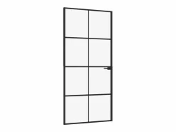 New Puerta de interior vidrio templado y aluminio 93x201,5 cm ES154585 Puerta Con Marco