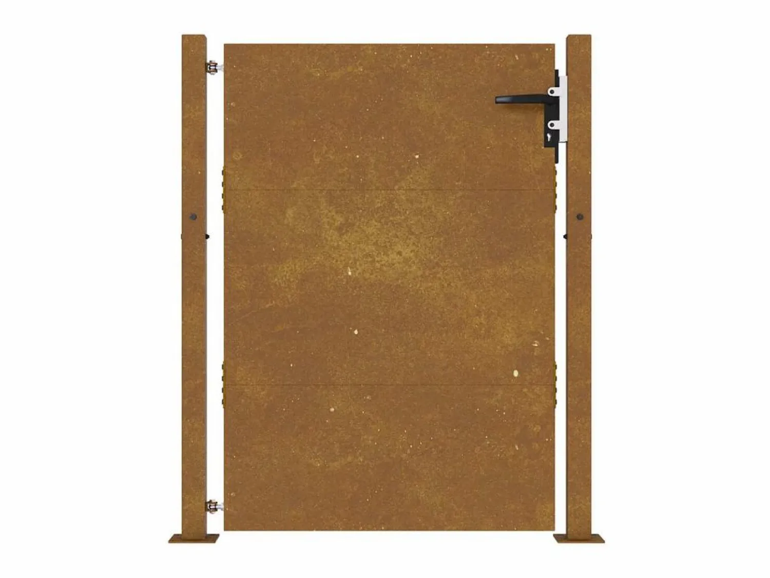 Hot Puerta de jardín de acero corten de 105 x 155 cm. Marru00f3n