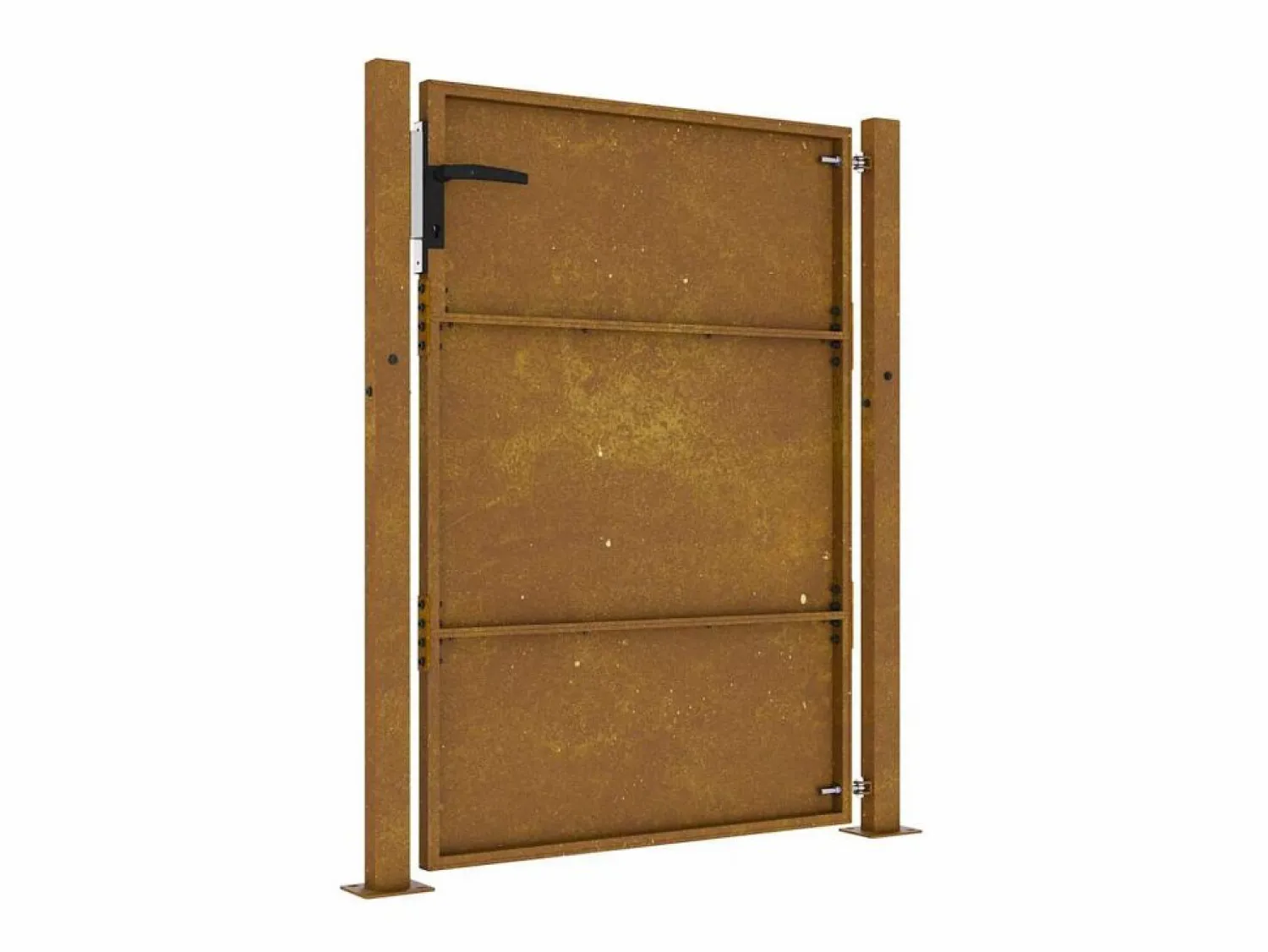 Hot Puerta de jardín de acero corten de 105 x 155 cm. Marru00f3n