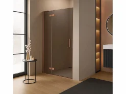 Best Puerta De La Ducha Hugo 80 Brush Copper Mampara De Ducha
