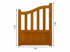 GD Menuiseries Puerta de madera 'Calada' Anchura 1 M Altura 1,10/1,30 sin manilla