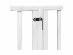 Clicnbuy Puerta de perros plegable 10 paneles madera álamo blanca 800 cm