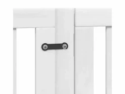 Clicnbuy Puerta de perros plegable 15 paneles madera álamo blanca 750 cm