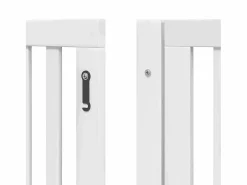 Clicnbuy Puerta de perros plegable 6 paneles madera álamo blanca 480 cm