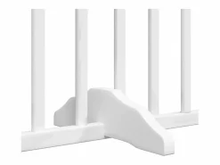 Outlet Puerta de perros plegable 6 paneles madera álamo blanca 480 cm Seguridad Para Mascotas