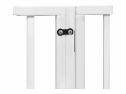 Outlet Puerta de perros plegable 6 paneles madera álamo blanca 480 cm Seguridad Para Mascotas