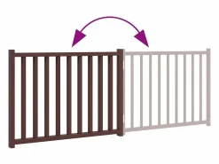 Best Clicnbuy Puerta de perros plegable 2 paneles madera abeto marrón 160 cm Marru00f3n
