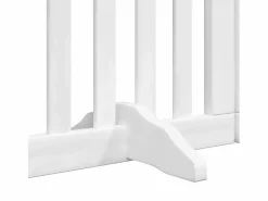 Discount Clicnbuy Puerta de perros plegable 12 paneles madera álamo blanca 600 cm Blanco